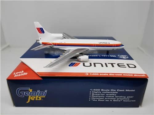GeminiJets United Airlines L-1011-500 Tristar N514pa 1/400 Modelo pré-construído aeronaves diecast