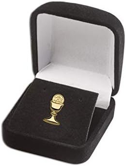 Primeira comunhão Chalice Tie Pin Gift para meninos em tom de ouro ou prata