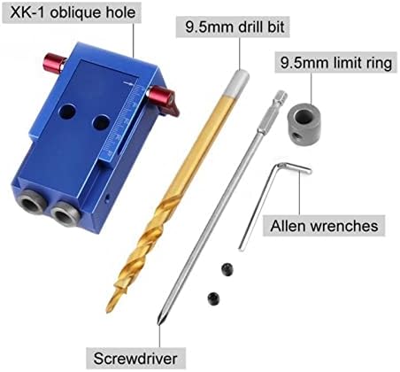 Mountain Men Twist Drill Drill-Inums-Inums Mini Pocket Hole Jig Kit de gabarito 3/8 9,5mm Twist Step