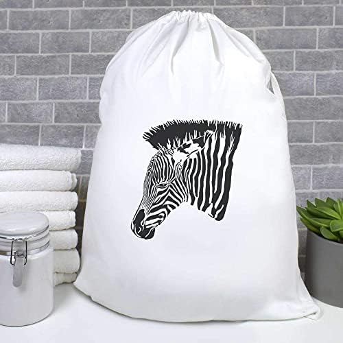 Azeeda 'Zebra Head' Laundry/Saco de Lavagem/Armazenamento