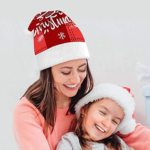 Natal chapéu de Papai Noel, neve feliz natal chapéu de férias de natal para adultos, Unisex Comfort Christmas