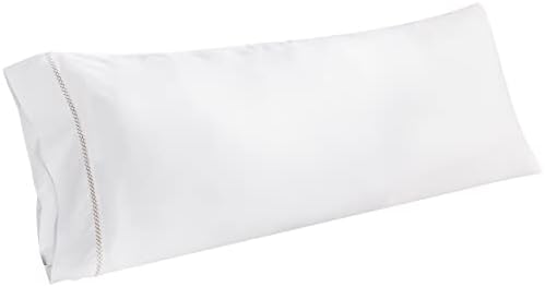 Almofada de travesseiro corporal MaxxDeCoo com design de bordado, viscose de travesseiros de resfriamento