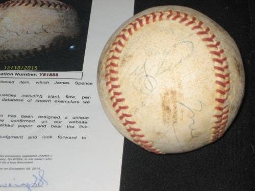 Lendas Yankees Oal Berra, Allen, Martin e Jackson JSA - Bolalls autografados