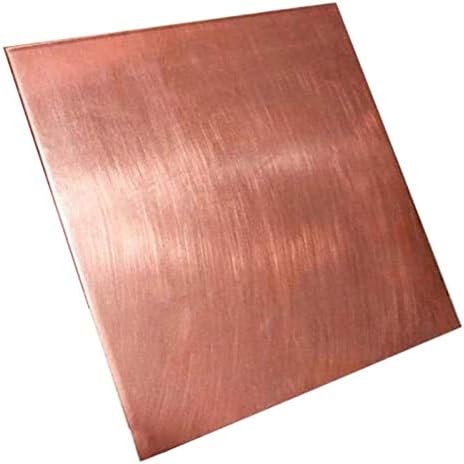Huilun Brass Folha de cobre Metal 0. 08 x 4 x 6 polegadas para artesanato Reparos elétricos Placas de