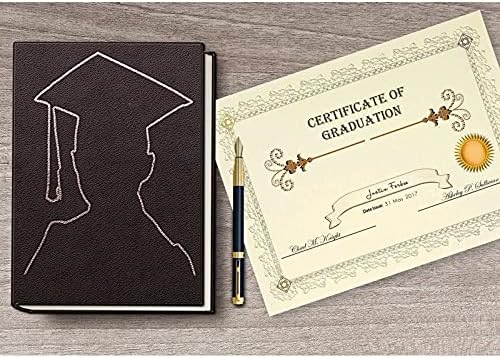 Documento de certificado de premiação para diplomas, tamanho de letra Bordas de folhas de papelão dourado