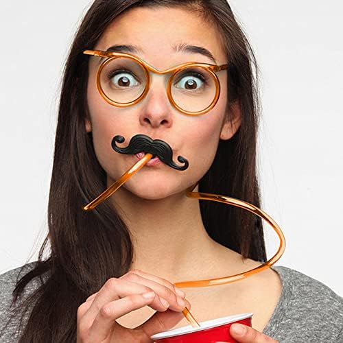 Palha de óculos engraçados, acessórios flexíveis de barra de barra de estrutura de palha de palha