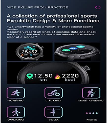 Droos 1.28 '' Full Touch Fitness Tracker com chamadas Bluetooth, monitor de freqüência cardíaca,