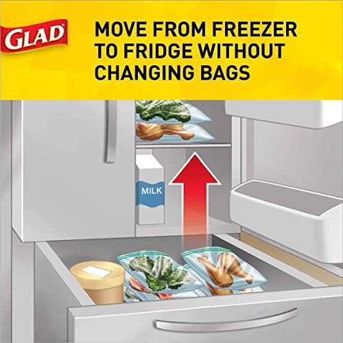 Glado de armazenamento de alimentos e sacos de congelador, sacos plásticos de 2 a 1 galão, sacos de