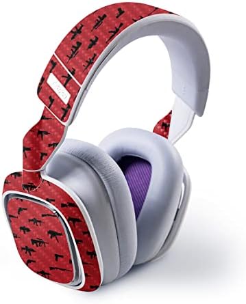 Mightyskins Fibra de carbono compatível com o fone de ouvido Astro A30 Wireless Gaming - Armas