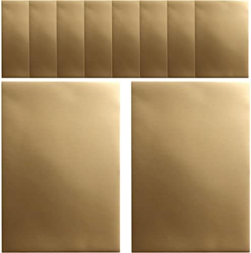 Cartão de cor de Sewacc, 25 folhas, papel de papel alumínio dourado, caldo de papel espelho dourado de ouro, papel