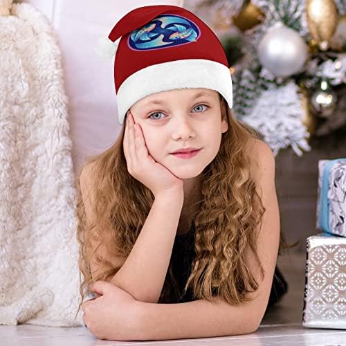Peixes Constellation Christmas Hat personalizada Papai Noel Hat Decorações engraçadas de Natal