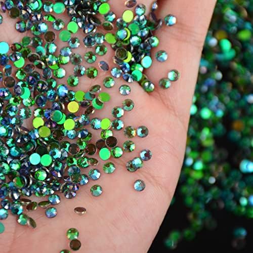 Katfan 1440pcs christal strass de cristal redondos gemas de diamantes pedras iridescentes jóias