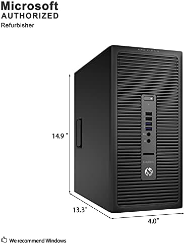 HP elitedesk 705 G1 Tower Business Desktop PC, AMD A4 Pro-7300b até 4,0 GHz, 16g DDR3, 512G SSD, DVDRW,