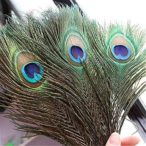 Pumcraft Jóias Diy 20pcs Natural Real Peacock Feather 25-33cm Long Pick Olhos Big Feathers Para Diy Craft Diy