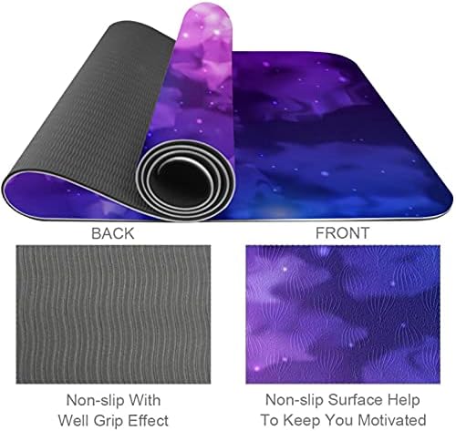 Yoga Mat Stary Sky Purple Galaxy Eco Friendly Non Slip Fitness Exercition tapete para pilates e exercícios
