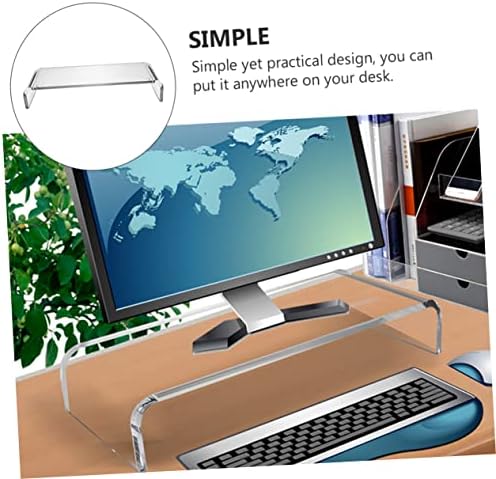 Teclado acrílico de laptop Solustre Stand prático para o laptop de desktop de TV Monitor de laptop Plataforma