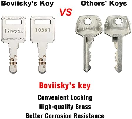 Boviisky 10 vermelho, com chave diferente, 2 chaves por bloqueio, bloqueios de bloqueio compatíveis