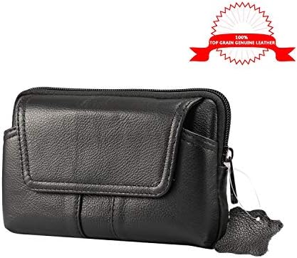 Bolsa de couro celular de couro junli saco de couro genuíno, bolsa de cinto de couro premium compatível