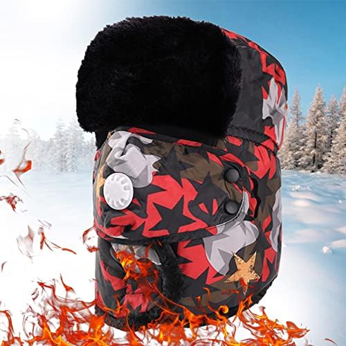 Proteção a quente de lã de lã de pescoço adulto camuflagem ao ar livre e chapéus de inverno à prova