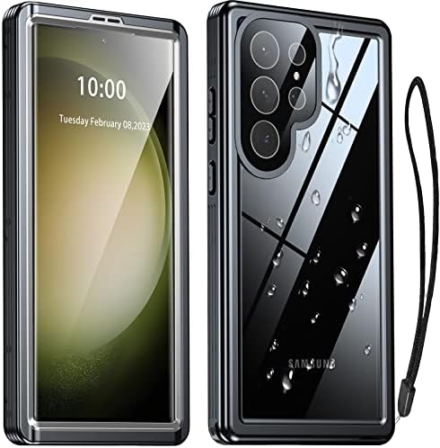 Nineasy para Samsung S23 Ultra Case à prova d'água, Galaxy S23 Caso Ultra com [protetor de lente
