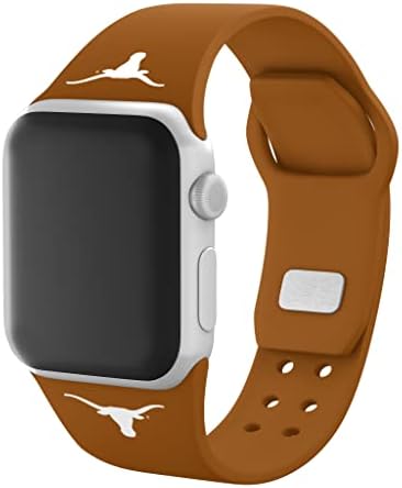 Affinity Bands Texas Longhorns Silicone Sport Band compatível com Apple Watch