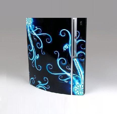 Flor genérica azul 908 adesivo de pele de decalque para Sony PS3 Original Fat Protector