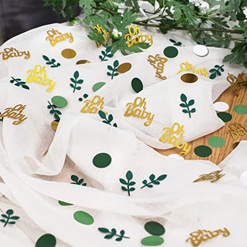380 PCs Confetti de bebê confetes de bebê vegetação decorações de chá de bebê confetes de mesa para chá de chá