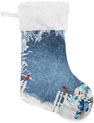 ALAZA Christmas meias Antecedentes de Natal com boneco de neve clássico personalizado decorações de meia