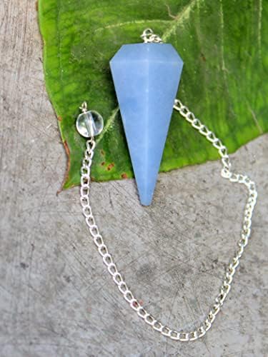 Jet Natural Angelite Cone Pendulum Ponto Facetado Pendulums de cura de pedra preciosa para doações para desarcriação