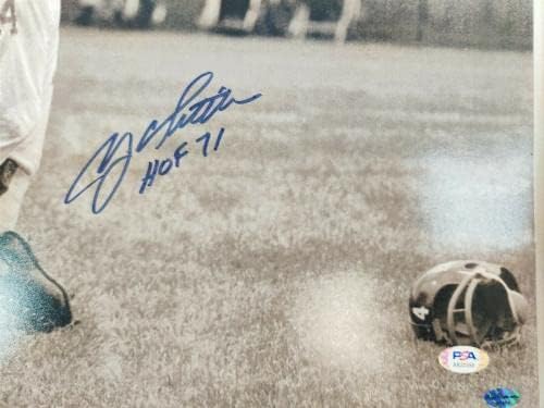 Y.A. Tittle Photo assinada 16x20 autografada com Hof ​​New York Giants PSA/DNA AK22358 - Fotos autografadas