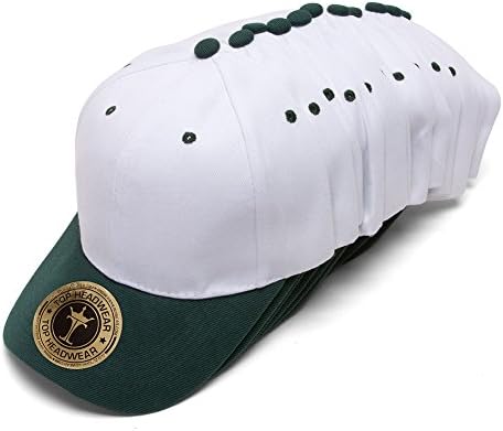 Top Headwearwear 12-pacote de beisebol ajustável Chapéu de beisebol