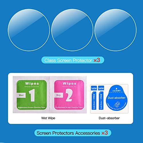 3 Pacote compatível com Garmin Fenix ​​6x Glass, protetor de tela Vidro temperado para Fenix ​​6x Pro /