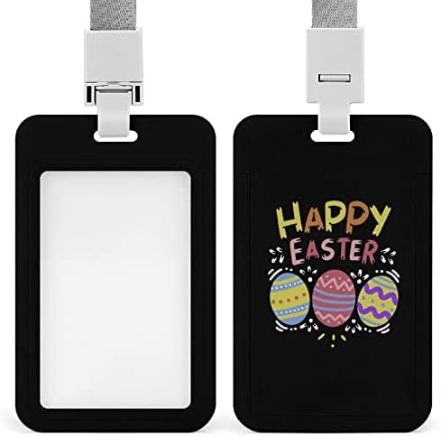 Happy Easter Eggs portador de plástico vertical portador de identificação personalizada portadores de cartões de