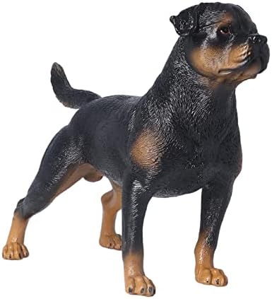 NAROOTE DOG Feliz, simulação negra Dog Figura Decoração de estátua para a escola