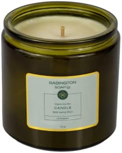 Babington Soap Co. Candle perfumada - vela orgânica de soja com pavio de cânhamo - velas de meditação/