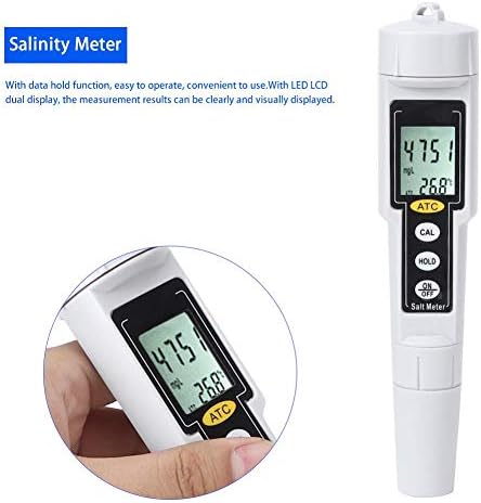 Medidor de temperatura de salinidade de compras 7.3x1.5x1.5 em medidor de salinidade, testador de salinidade