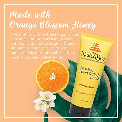 A abelha nua laranjeira laranja e loção para o corpo 6,7 onças + laranjeira de laranjeira mel de mel Ultra-rica