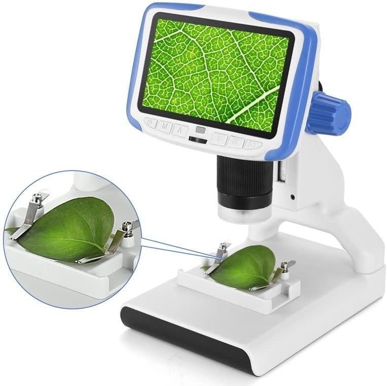 N/A 200X Microscópio digital 5 '' Tela de vídeo Microscópio Eletrônico Microscópio Apresente Ferramenta