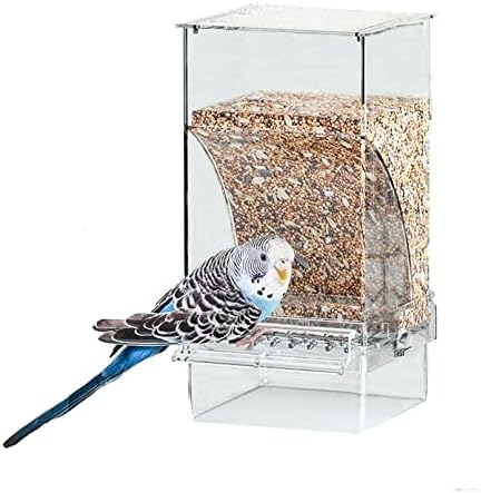 Parrot alimentador automático sem bagunça alimentador de pássaro alimentos estação de alimentação