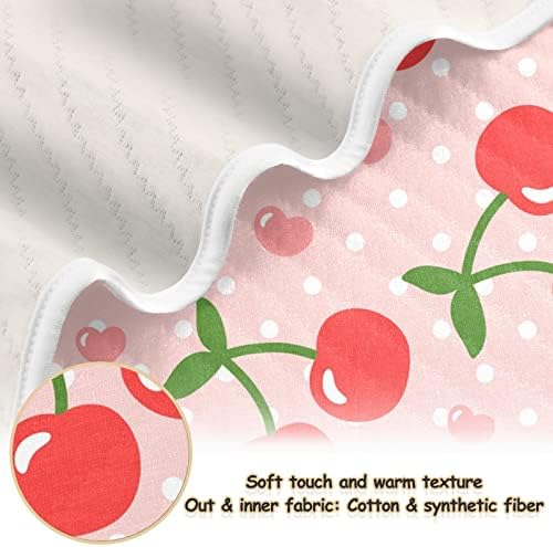 Cobertor cobertor de cerejeira cobertor para bebês, recebendo cobertor, cobertor leve e macio para berço, carrinho,