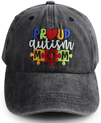 Vxchkerm orgulhoso autismo chapéu para mulheres, algodão lavado ajustável