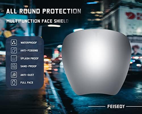 Feisedy Cover face visor de proteção de proteção de proteção espelho de escudo de escudo anti