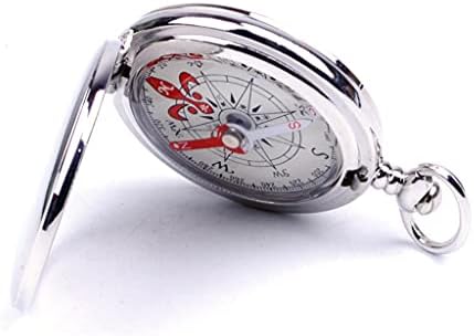 Shzbcdn watch de bolso flip bússola portátil navegação bússola luminosa no chaveiro de navegação escuro
