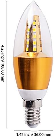 Besyousel E14 LED Candelabra Base Bulbs 5W Base de vela decorativa de 50 watts equivalente a lâmpada