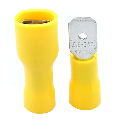 Dfamin 5.5-250 MDD5.5-250 Amarelo machado machado Conexões de fio elétrico feminino Conectores de