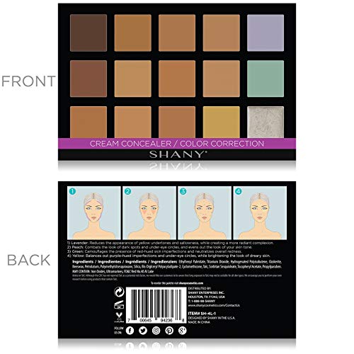 SHANY CREM CREELER/Paleta de correção de cores com Mirror - Camada 1 - Recarre