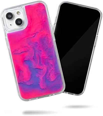 Estojo de líquido de areia neon de fluxo de Steeplab para iPhone 14 - Proteção de corpo inteiro com moldura