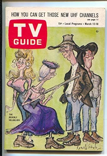 Guia de TV 3/12/1966-Ronald Searle Beverly Hillbillies Caricature Cover-illinois-No-News Stand Copy-vf-