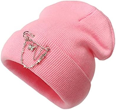 BDDVIQnn Mulheres tricotadas chapéus de gorro desleixado mantêm adulto malha neutra quente chapéu de inverno