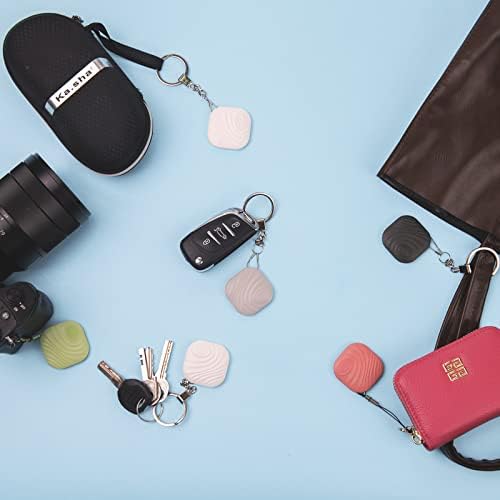 Keys Finder 4pack Coffee and White - Item Localizador Bluetooth Tracker para carteiras de estimação ou mochilas